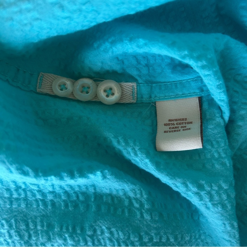 The Territory Ahead Men’s Light Cotton Summer Button Down Shirt Aqua - Size L - Picture 7 of 7